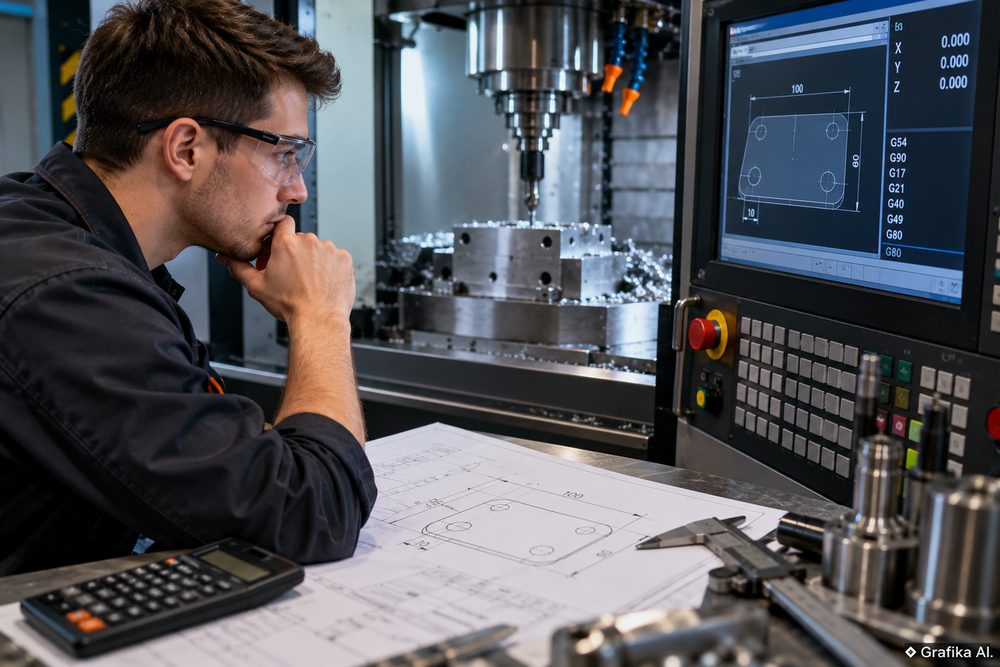 Analiza geometrii detalu przy sterowaniu CNC