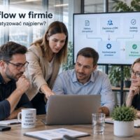 Zespół analizuje workflow i automatyzację procesów firmy